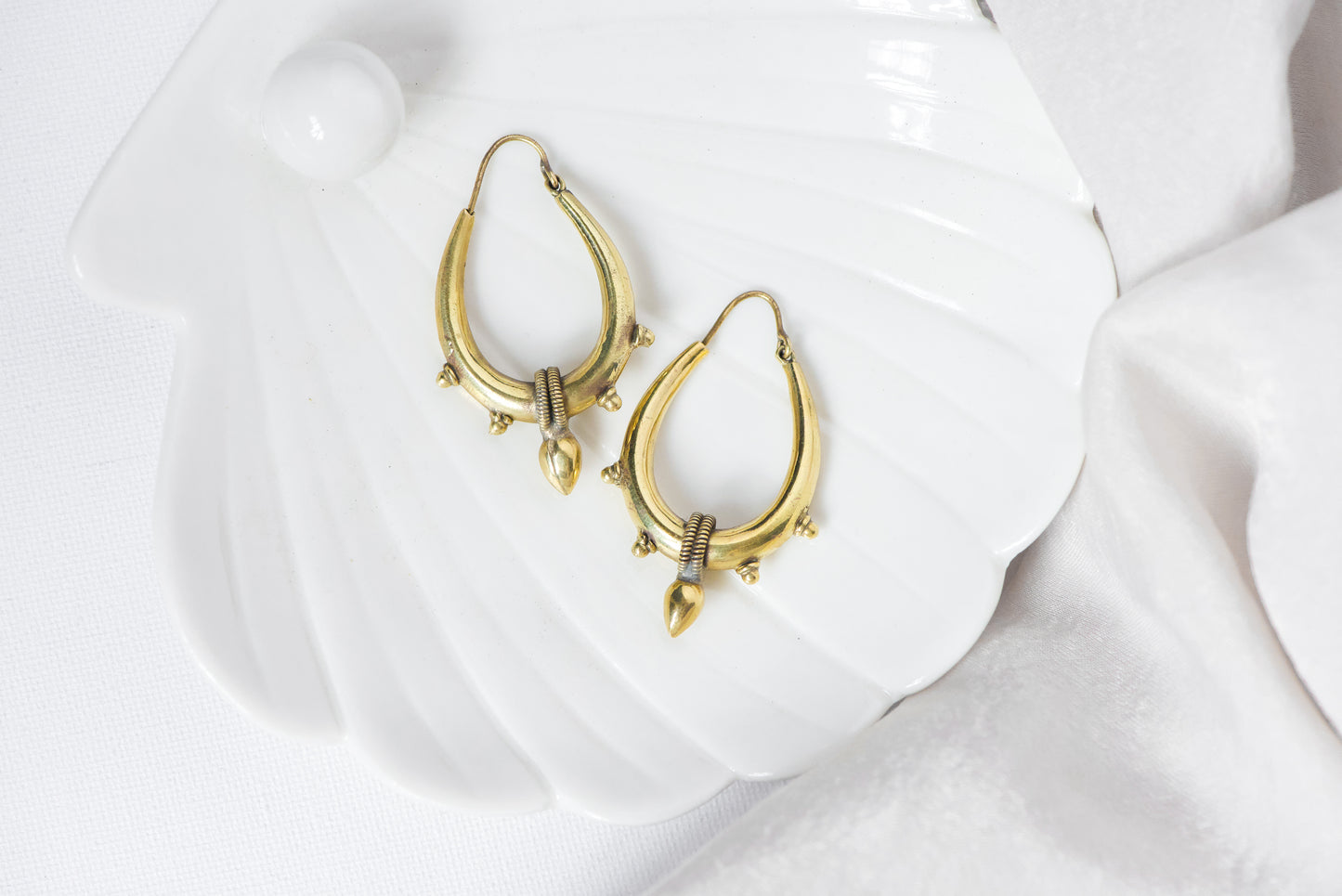 Golden Chunky Ethnic Tribal Hoops